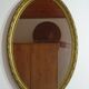 miroir médaillon doré style Louis XVI, 63x41 cm