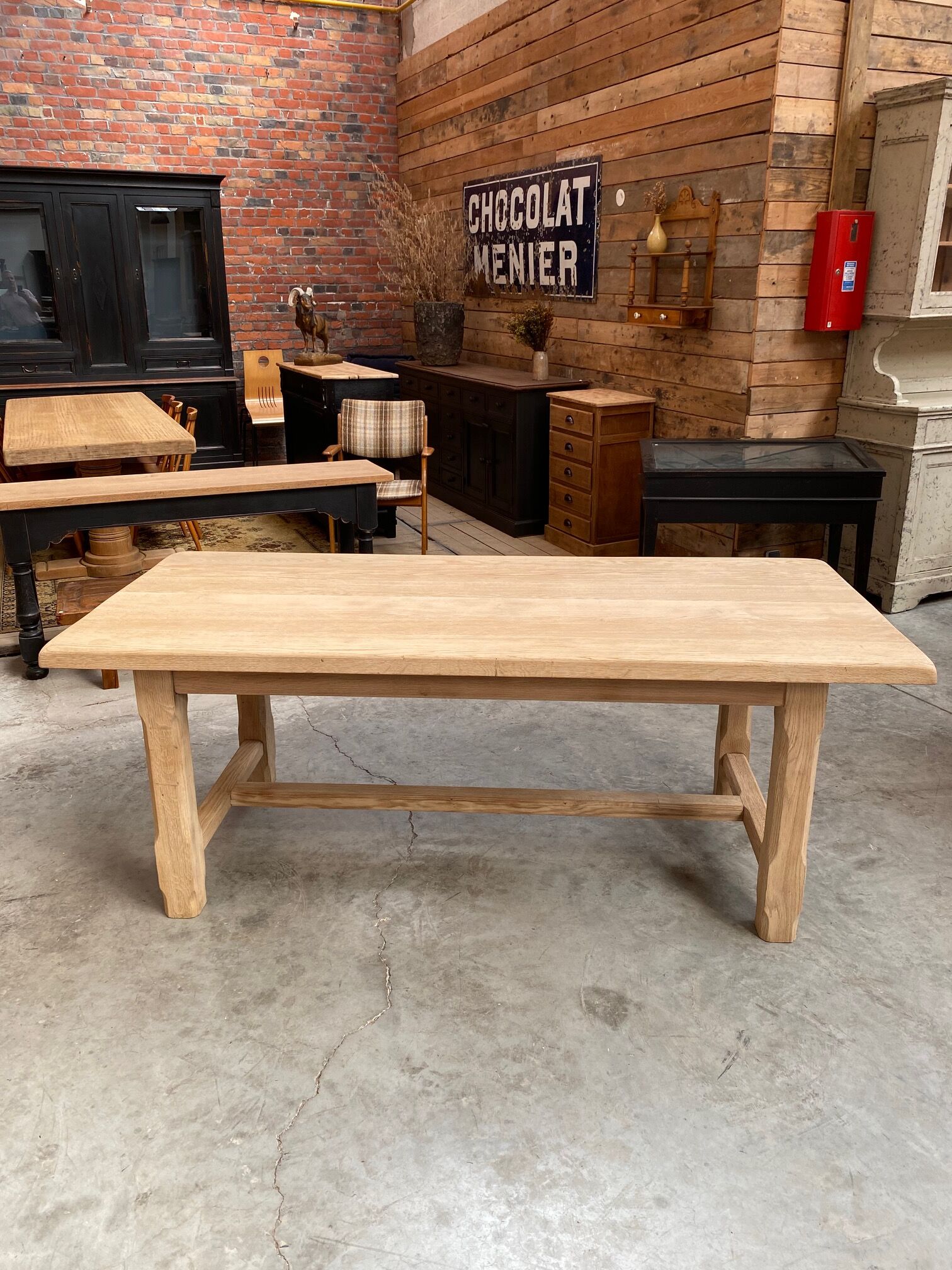 Solid oak farmhouse table