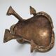 Sculptural frog brass vintage African art
