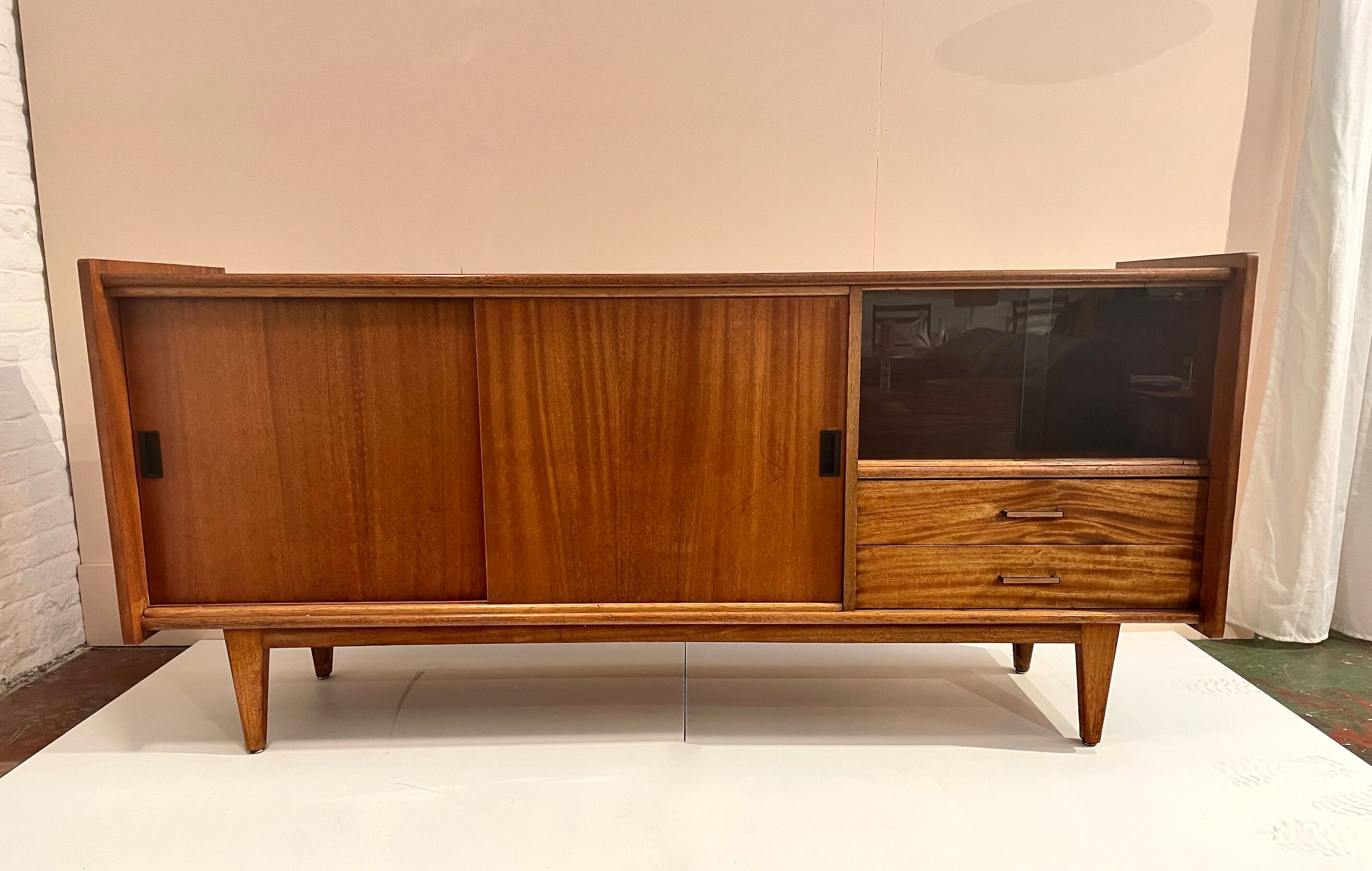Solid wood sideboard, France 1950