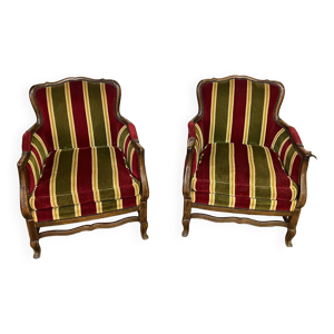 Paire de fauteuils cabriolet