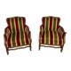 Pair of vintage convertible armchairs