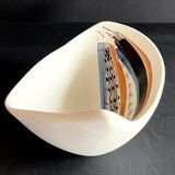 Coupe "au poisson" en faïence par roger capron vallauris