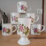 Set of 6 vintage mugs chi kiang stoneware