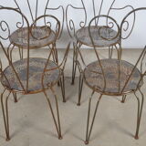 Chaises de jardin en fer forgé