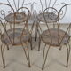 Chaises de jardin en fer forgé