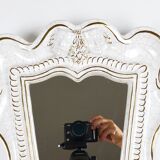 Art Deco Wall Mirror Theatre in Terracotta by Gmundner Keramik, Austria, 1930s