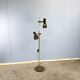 2-bulb floor lamp by Hustadt Leuchten, plastic spotlights on a brass pole, 1970s