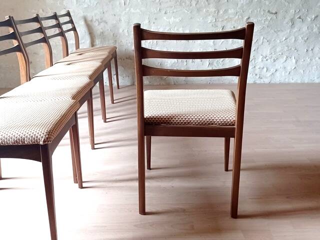 6 teak chairs from Meredew furniture, vintage Scandinavian, 1960s