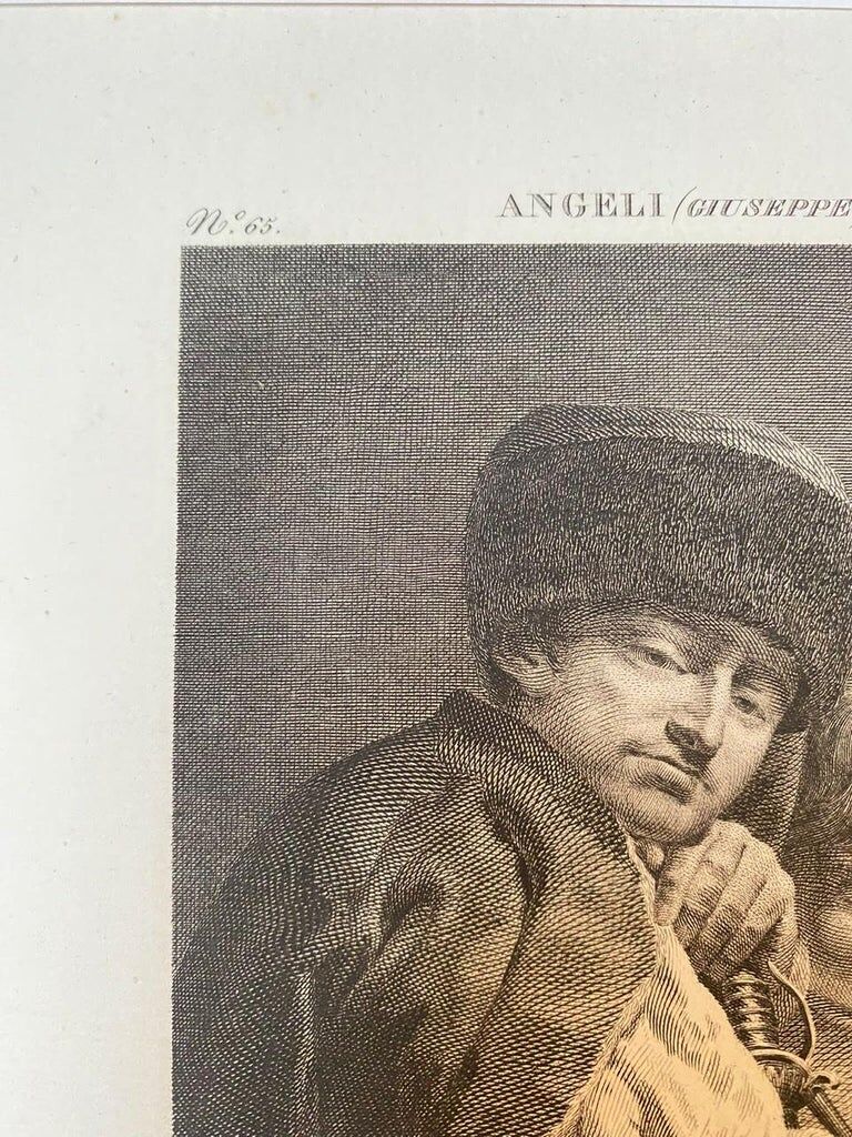 Giuseppe Angeli, La leçon de Tambour, engraving by H. Lallemand, xiXth century