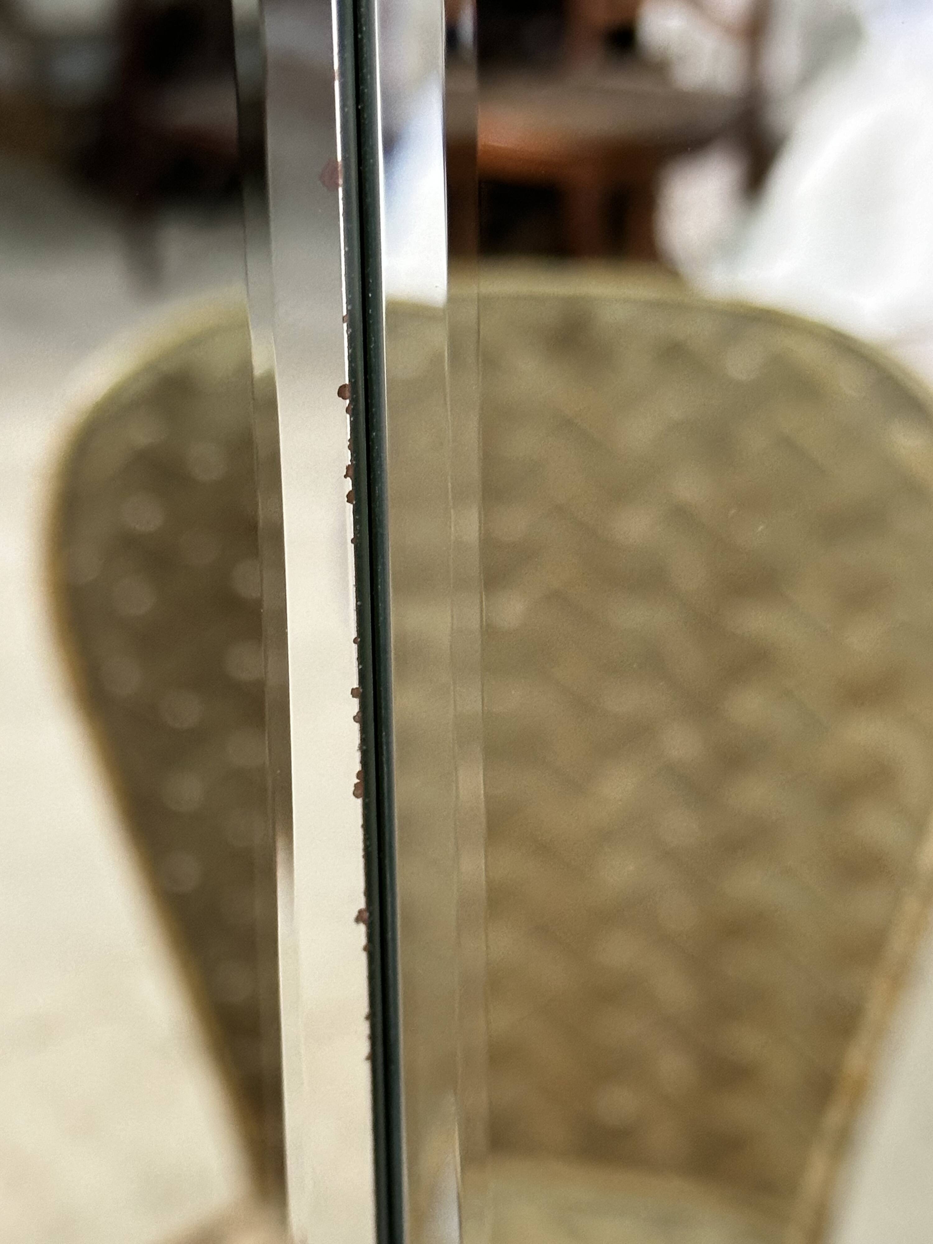 Vintage 80'S 3-panel beveled mirror screen