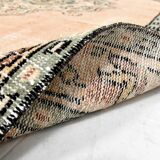 6x9 Peach & Light Green Oriental Vintage Area Rug, 183x273Cm