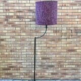 Lampadaire années 70 avec abat-jour en tissu Houlès