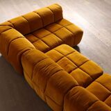 Arflex Strips sofa by Cini Boeri in velvet, Italy 1968