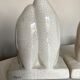 Pair of greenhouses modernist penguin books in cracked art deco earthenware