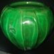 Green ceramic vase with moiré effect, circa 1930