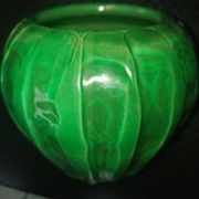 Vase céramique vert à effet de moire vers 1930