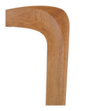 Mid-century modern sculptural wall mirror in stained oak, glass, Glas & Trä 1959