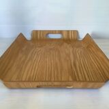 Curved wooden tray