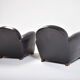 Pair of leather club chairs