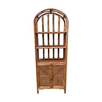 Rattan shelf at canning doors