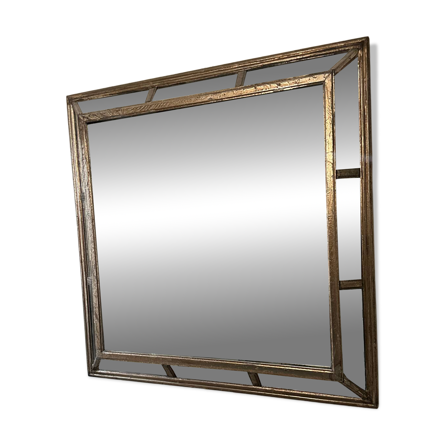 Antique mirror with wooden ornaments