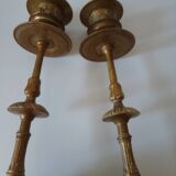 Brass collared candle holders