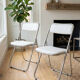 2 white folding chairs Civic
