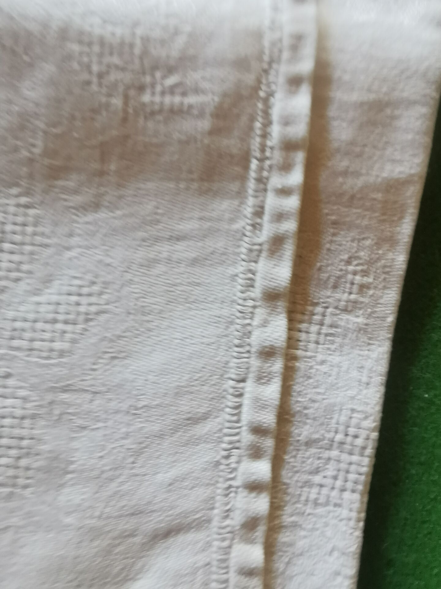 10 old damask linen napkins with monogram