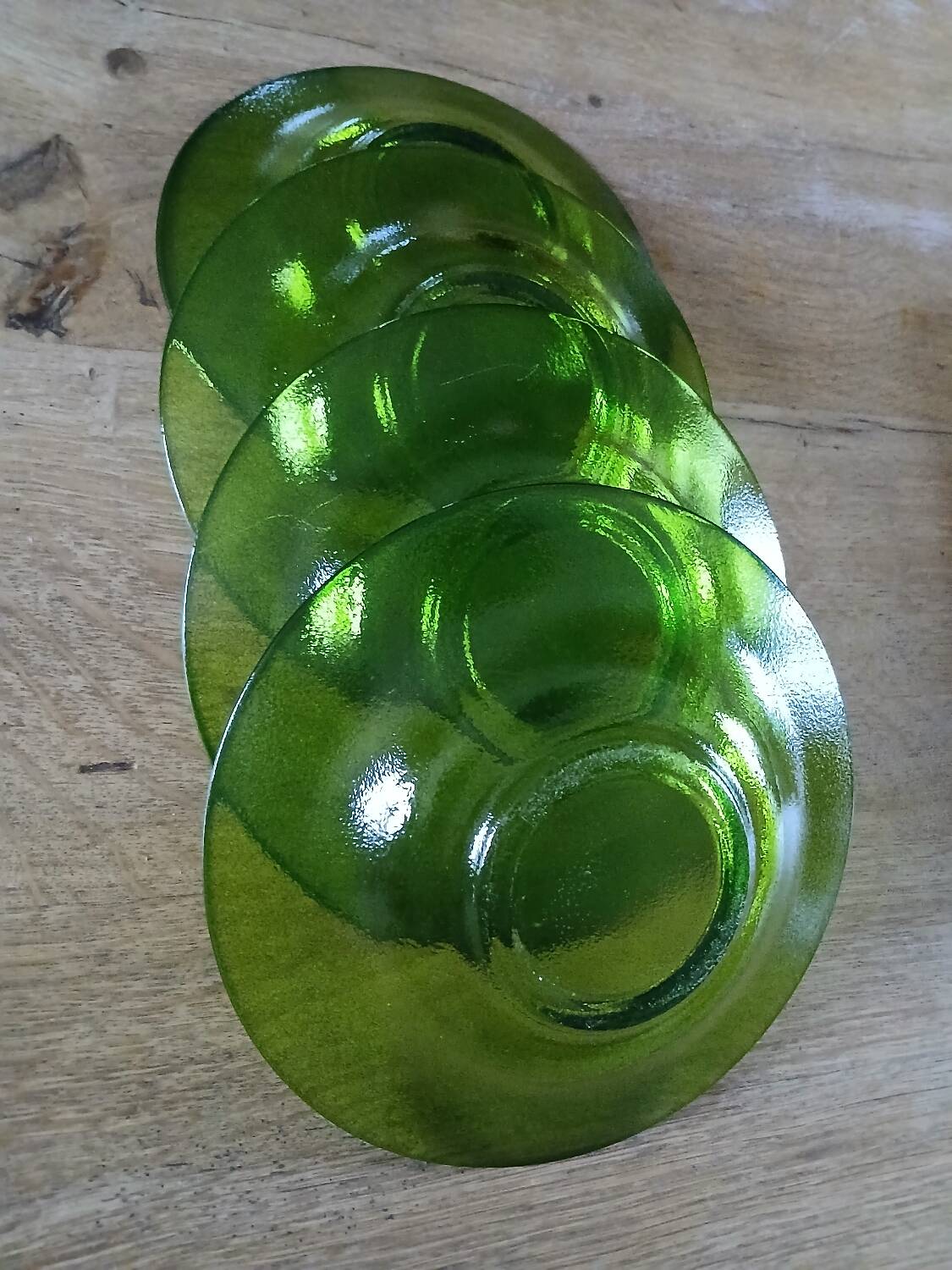 4 assiettes creuses en verre