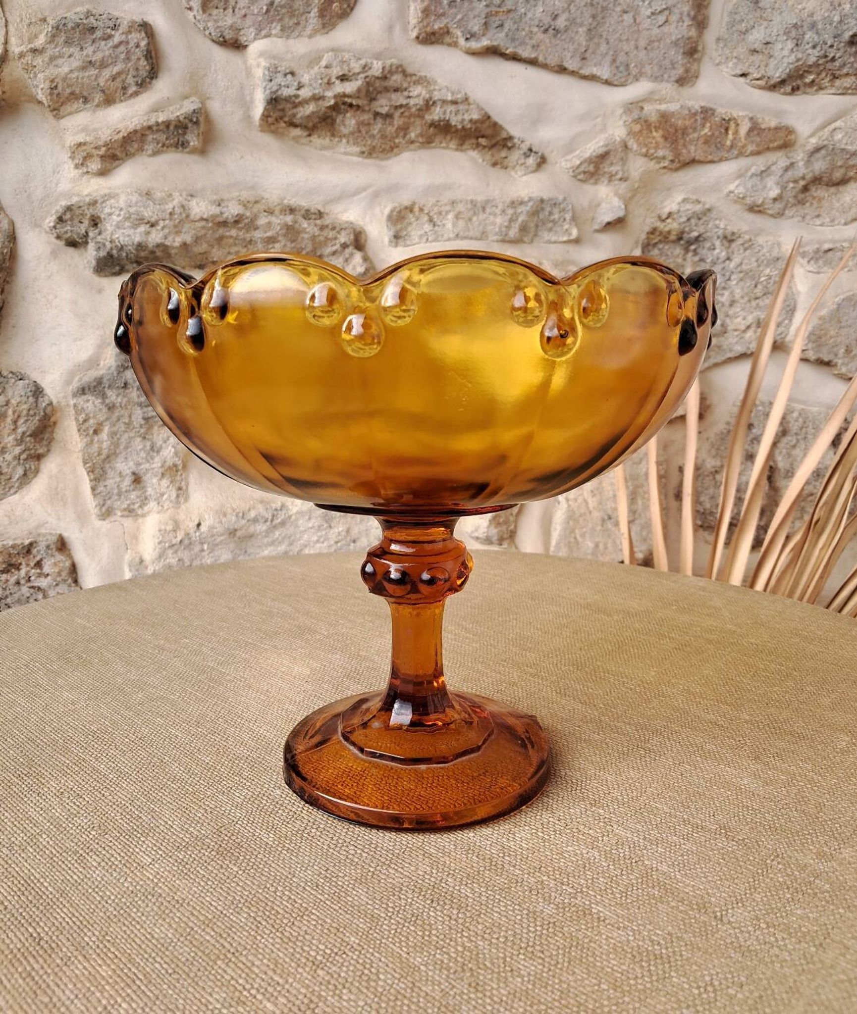 Amber glass cup