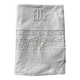 Drap 1 place brodé JC et dentelle crochetée