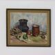 Original Swedish oil on panel "Still Life" vintage and framed.