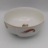 Small LF porcelain salad bowl with seafood decoration.