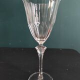 Set of 6 French wine glasses, Cristal D'Arques, mod. Diamantis