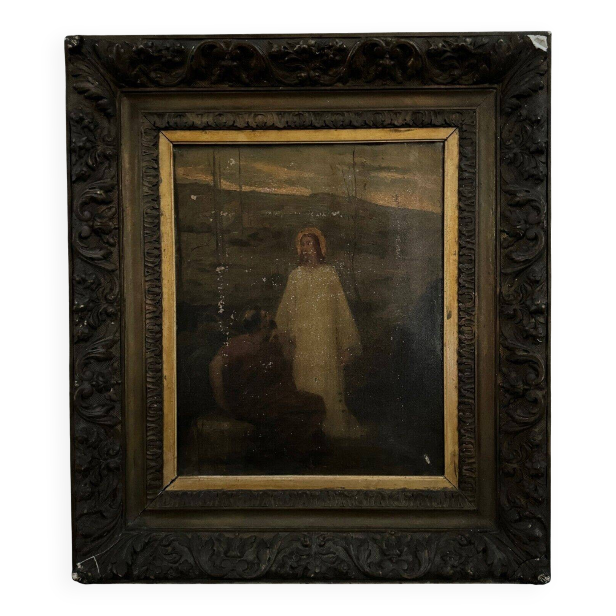 French School Jesus Christ and Saint Peter at the Jordan Ollivier