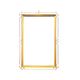 Hollywood Regency Gold Brass Wall Mirror - 70 x 46 cm