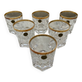 Série de 6 verres a whisky rcr en cristal au plomb 24% italie
