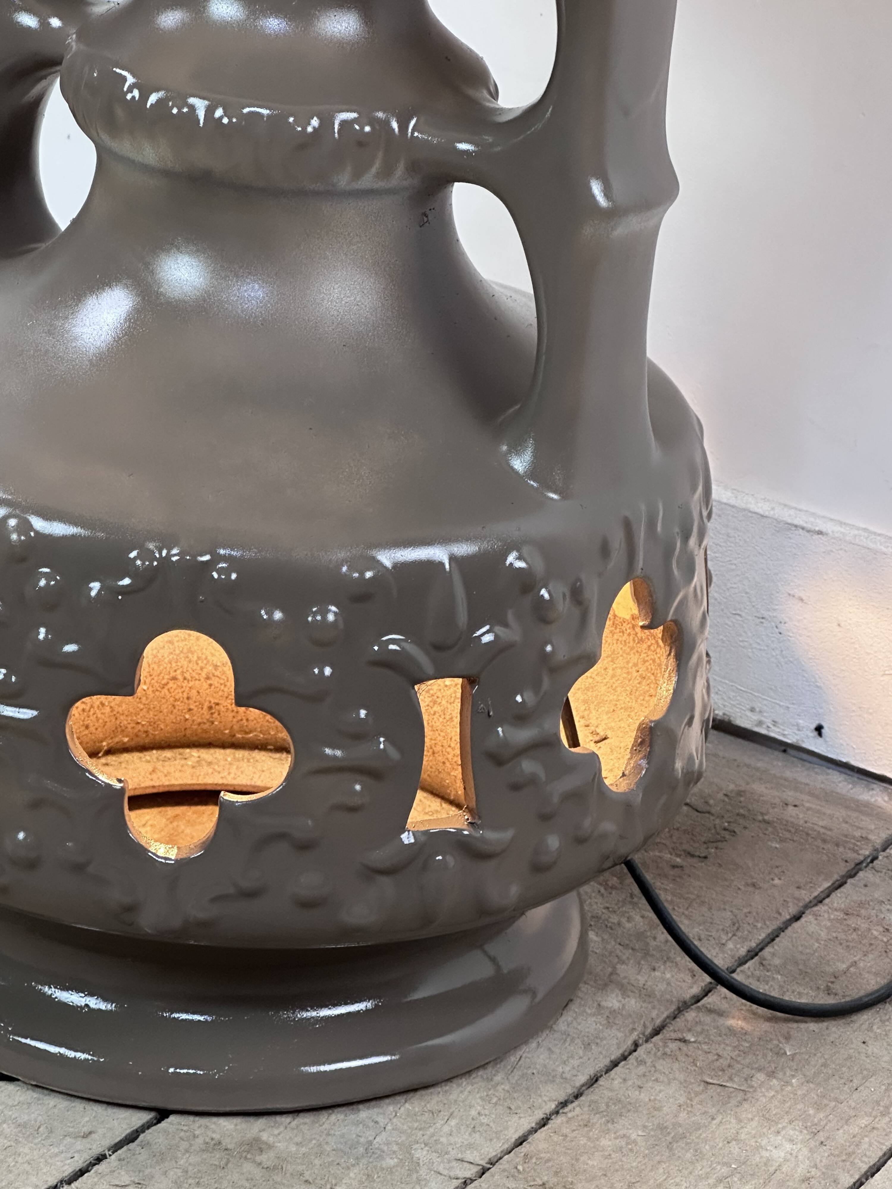 Vintage 1960s ceramic lamp by Frank Keramik