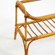 Lovely small Italian 60s bamboo side or coffee table with a iced glass top