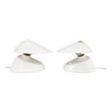 1960s Pair of White Bakelite Table or Wall Lamp, Czechoslovakia