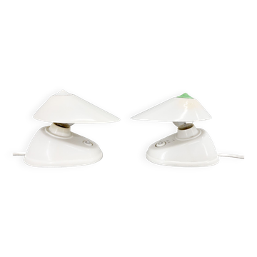 Lampes de table ou murale en bakélite blanche des années 1960, Tchécoslovaquie