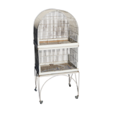 Vintage aviary, foot cage on wheels 147x67x49cm.