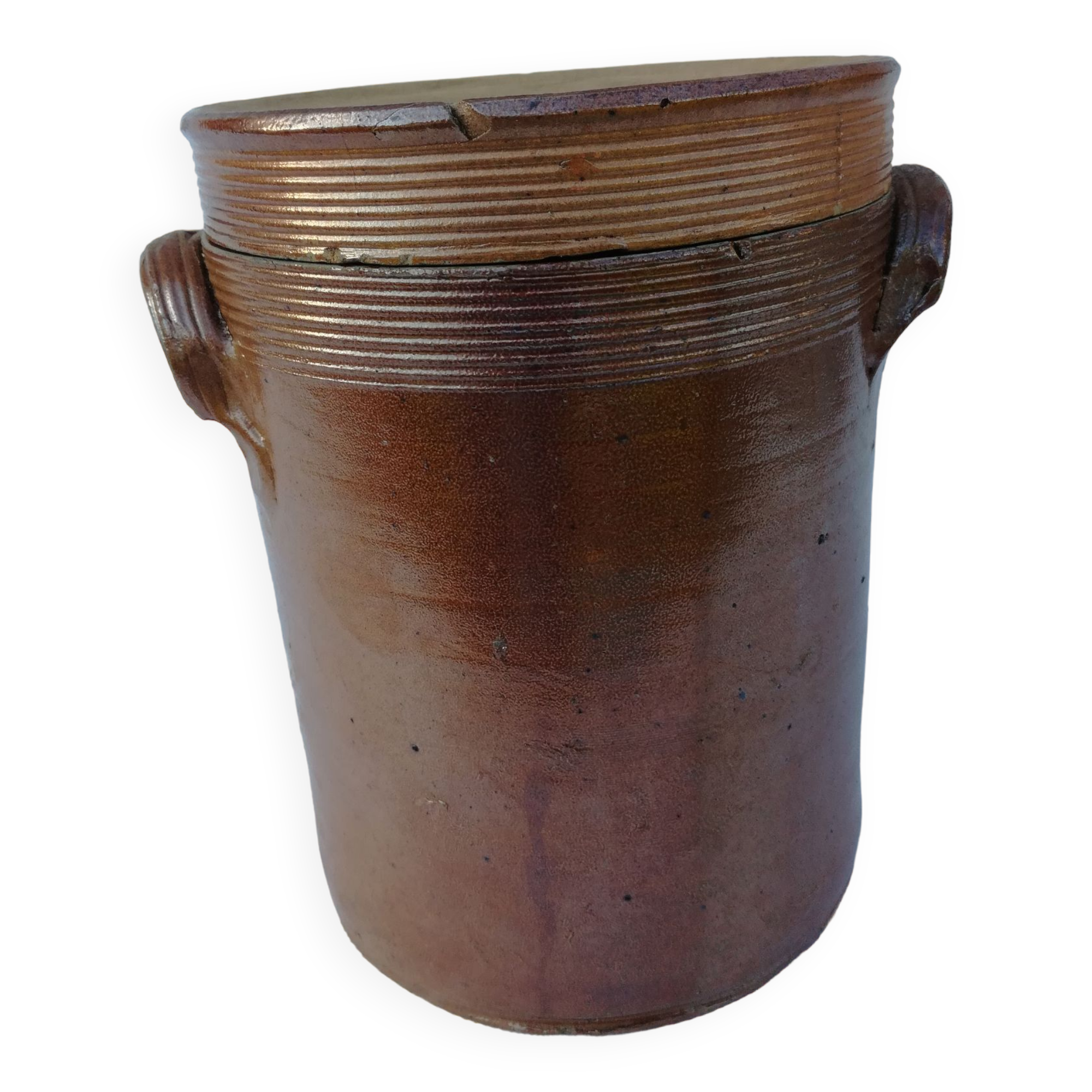Glazed terracotta pot