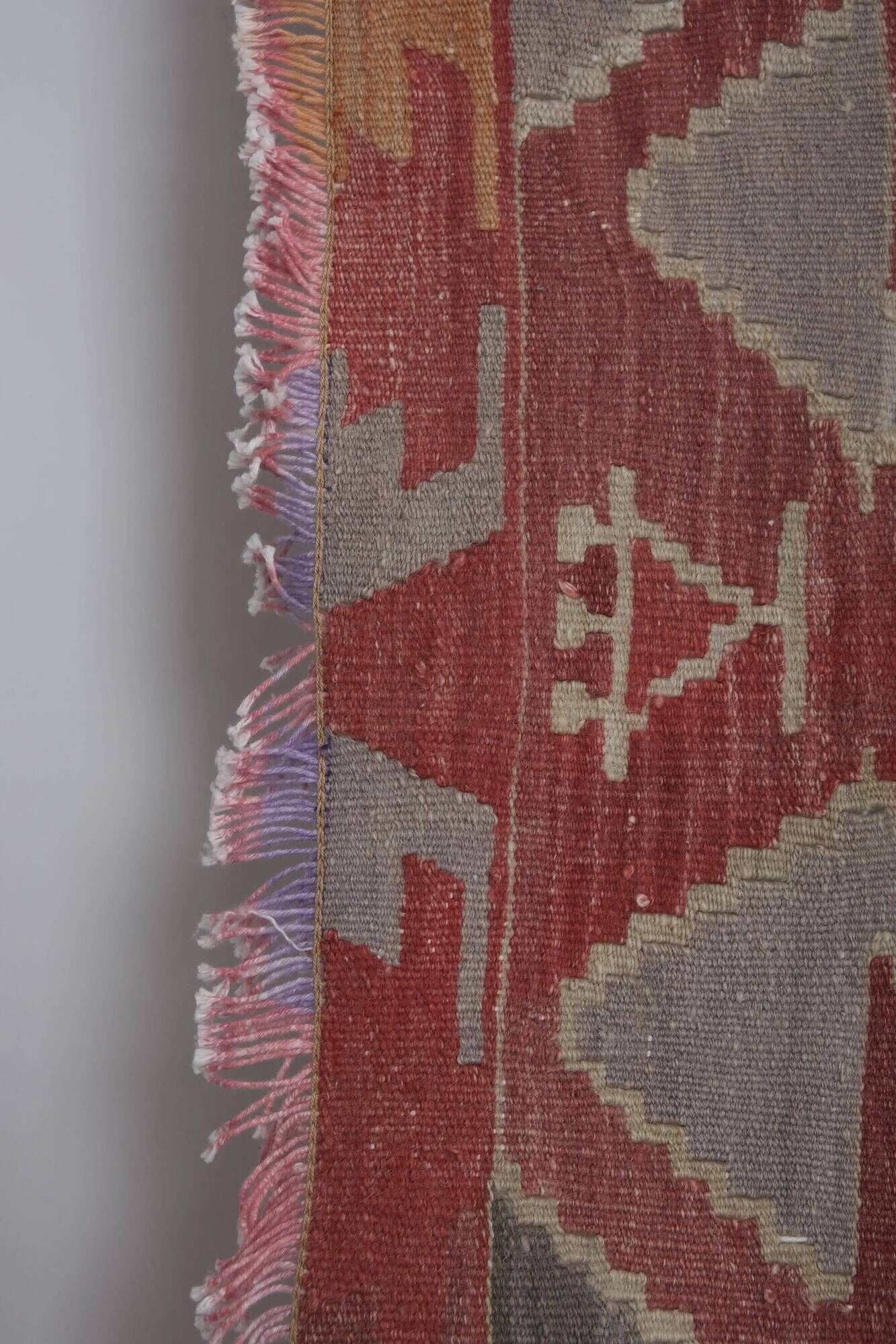 Vintage Turkish hallway rug 142x410 cm
