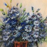 Bouquet de fleurs, tableau, aquarelle