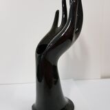 Hand baguier in black faience