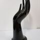 Hand baguier in black faience