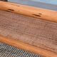 Vintage rectangular rattan and bamboo coffee table