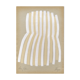 "Stripes" Original painting on vintage paper